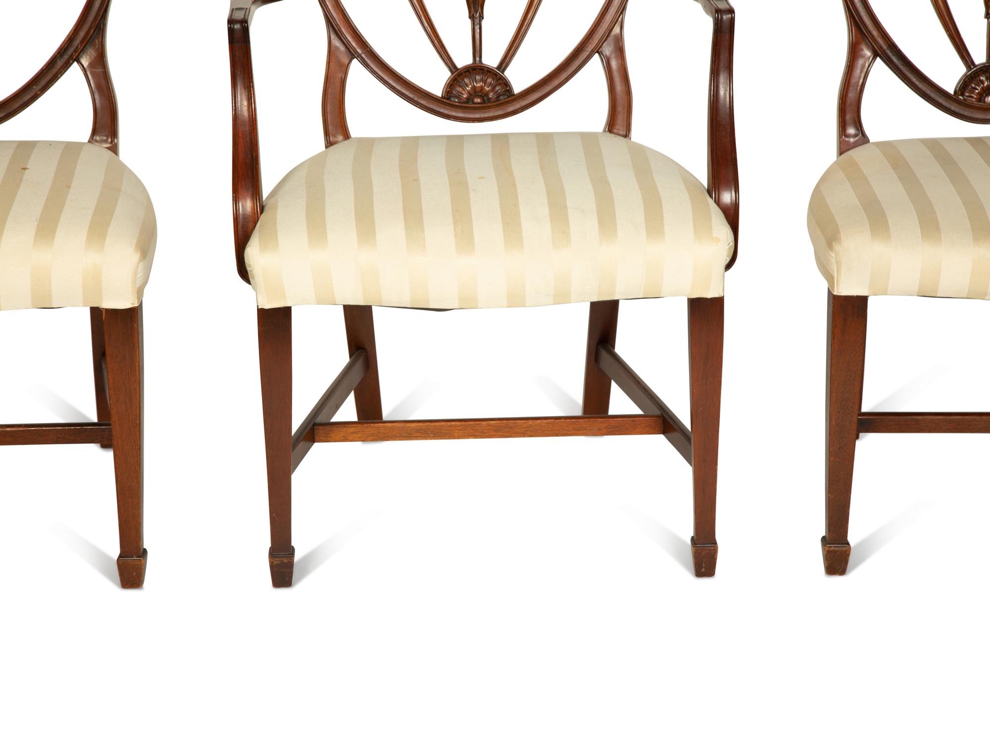 A Set of Six George III Style Mahogany Dining Chairs