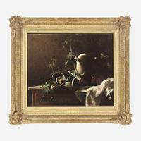 Robert Wylie (American, 1839–1877) Still Life with Leeks, Potatoes and Fennel on Commode Tabletop