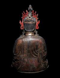 A Chinese Parcel Gilt Bronze Figure of Guanyin