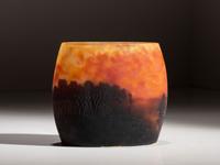 A Daum Cameo Glass Scenic Vase