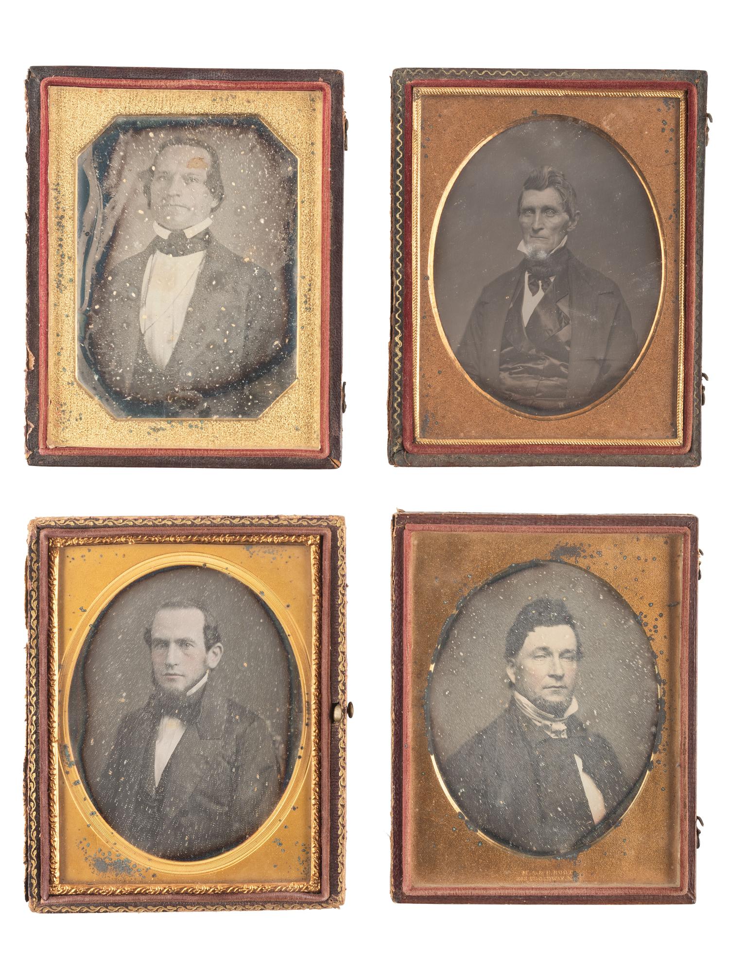 [EARLY PHOTOGRAPHY]. 30 quarter plate daguerreotype portraits of men and women of varying ages.