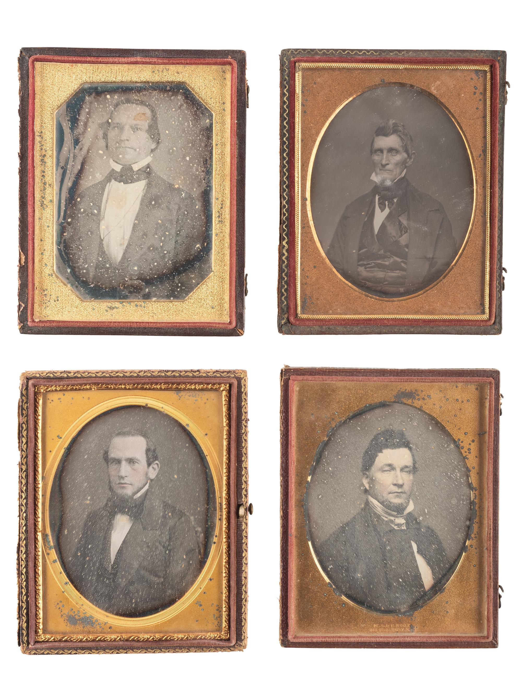 [EARLY PHOTOGRAPHY]. 30 quarter plate daguerreotype portraits of men and women of varying ages.