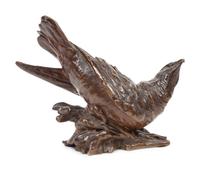 Two Sculptures: Winter Bird, edition 1/100, together with unmarked bird bronze