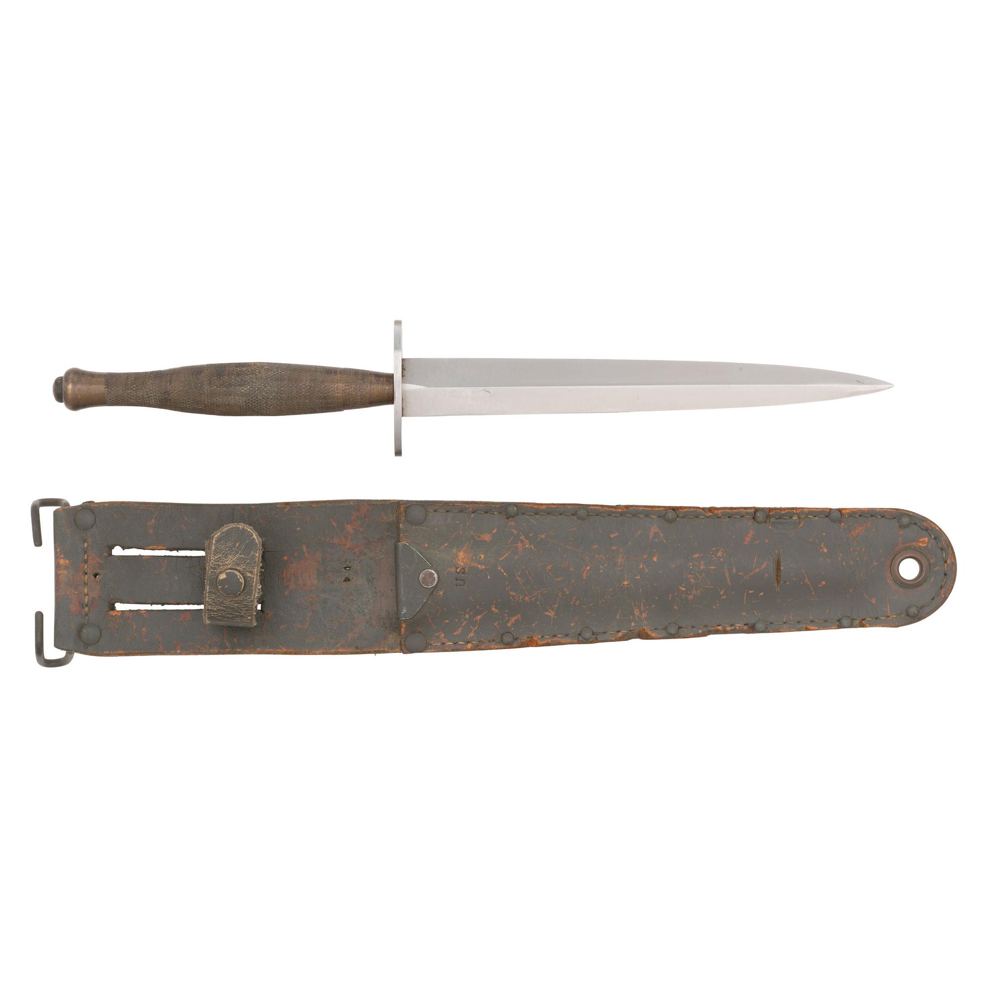 Rare French Made Special Air Service Marked F-S Knife & Sheath