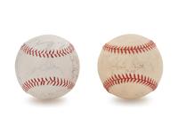 Two Ozzie Smith Signed Baseballs