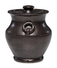 A Rare E. Schrop Lidded Stoneware Pot