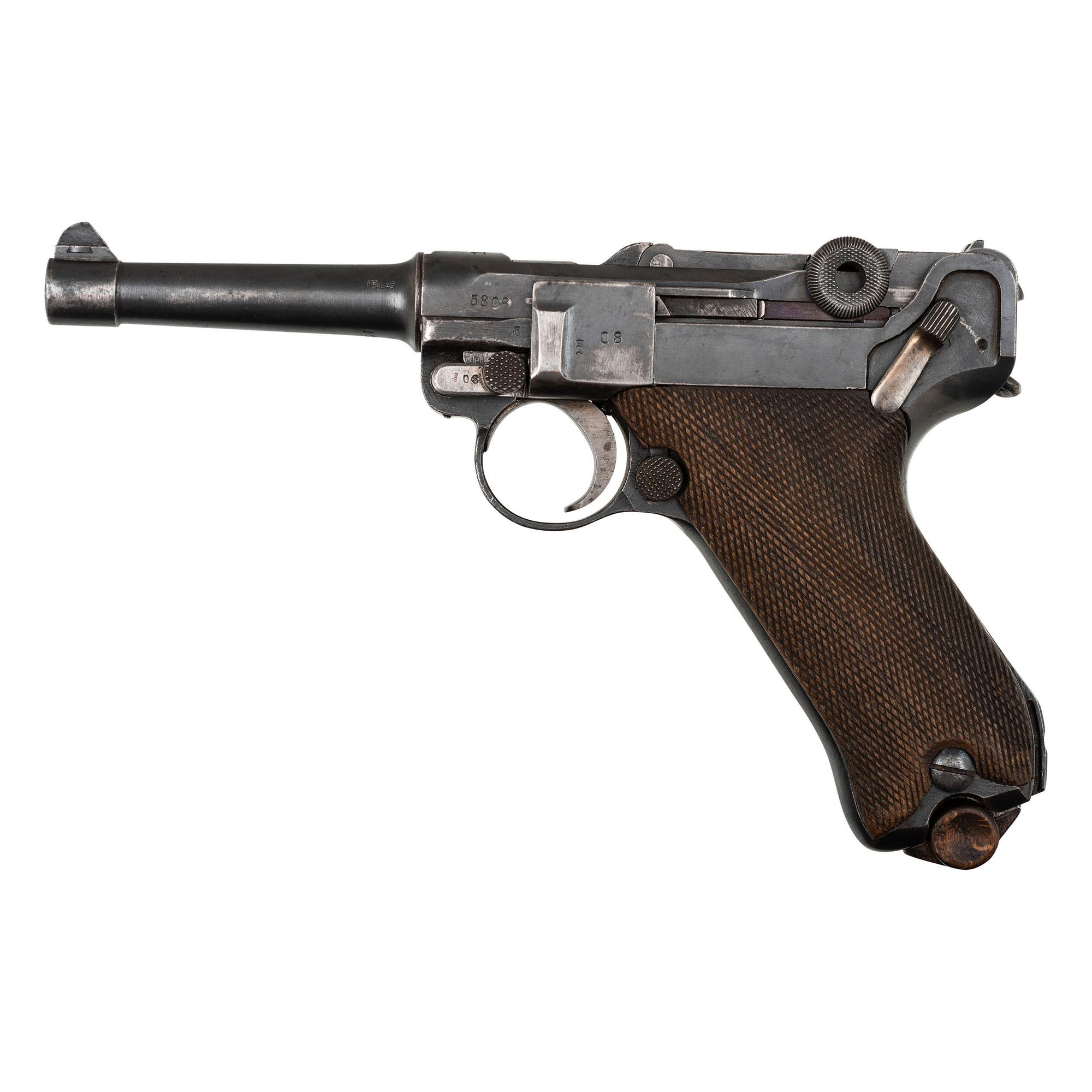 ** Erfurt P.08 Luger Dated 1917 with Matching Numbers and Martial Markings