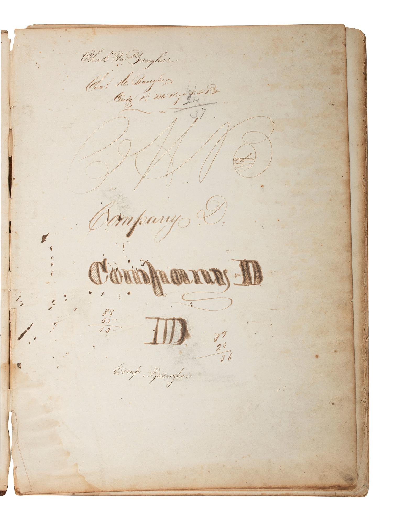 [CIVIL WAR]. Two report books identified to the Maryland 1st Potomac Home Brigade Regiment and 2nd Maryland Infantry.