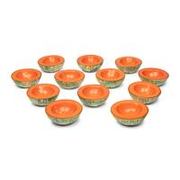 A Set of Twelve Porcelain Melon Bowls by Ed E. Langbein