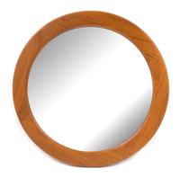 Danish, c.1960, a circular teak mirror