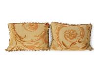 A Group of Eight French Aubusson Tapestry Pillows