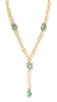 A Yellow Gold and Turquoise Necklace, Al-Zain, 21.80 dwts.