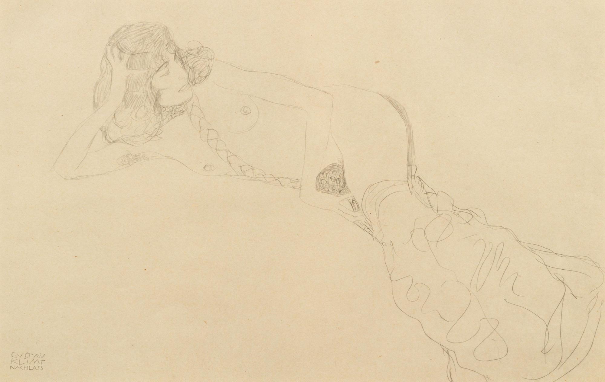 Reclining Nude with Draped Legs