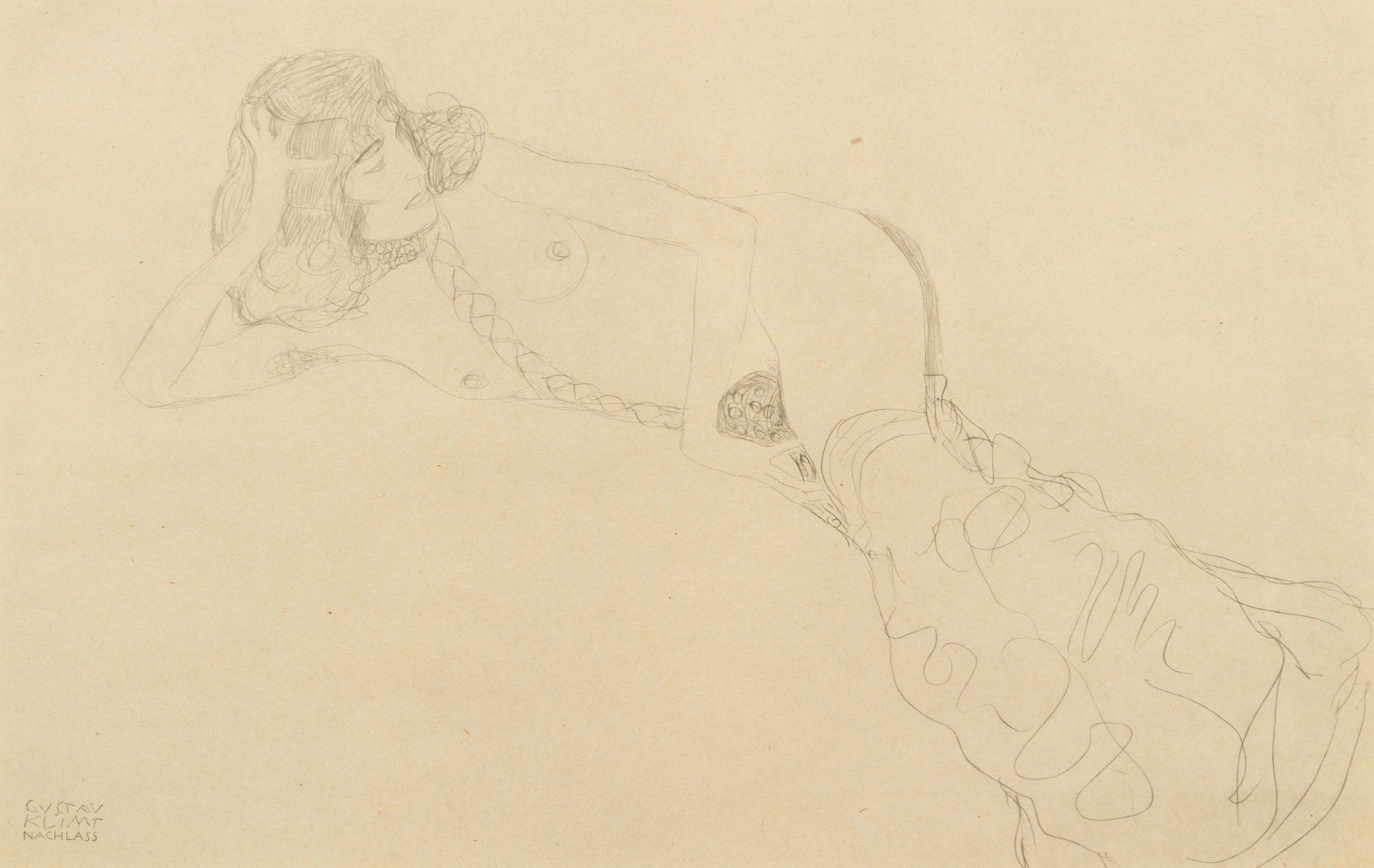 Reclining Nude with Draped Legs