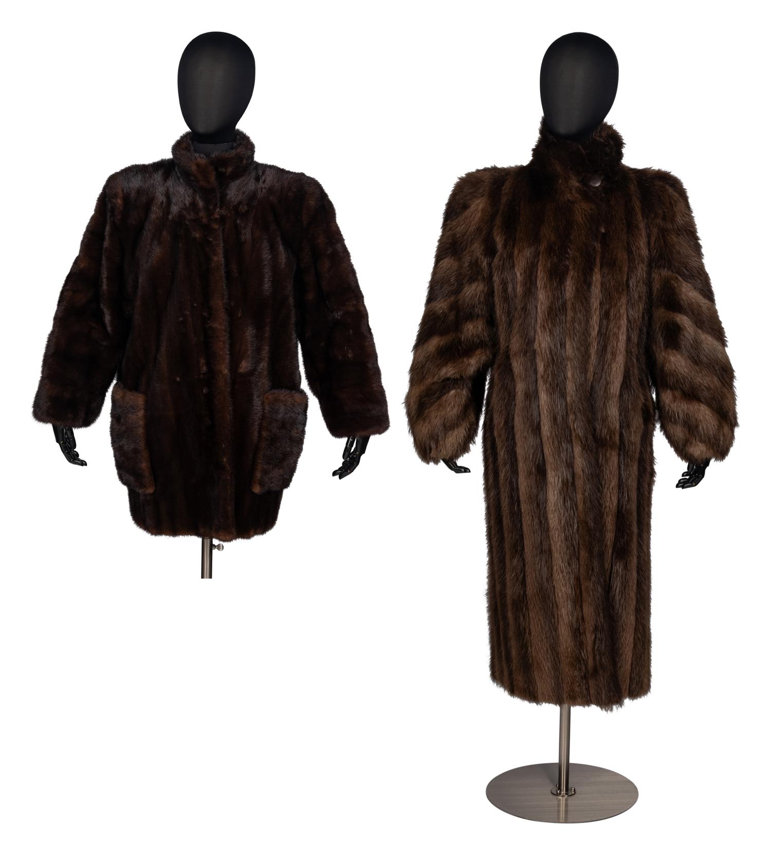 Two Fur Coats, Mink and Beaver