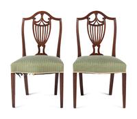 A Pair of George III Mahogany Side Chairs
