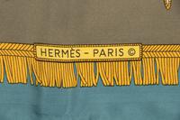 Group of Four Designer Silk Scarves: Two Hermès, One Chanel, One Cartier