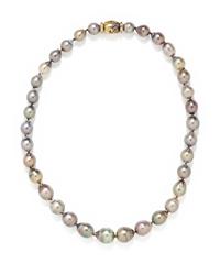 CULTURED GRAY BAROQUE PEARL NECKLACE