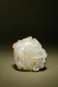 A White and Russet Jade 'Chilong' Water Pot