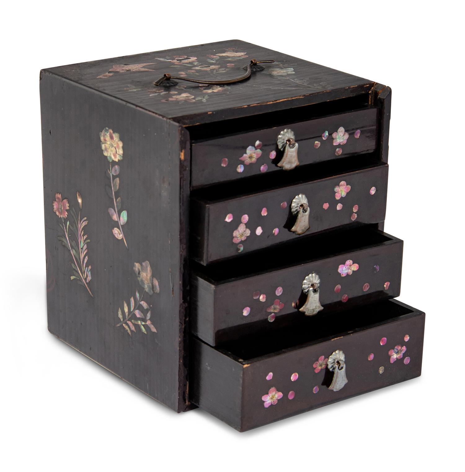 Two Chinese Lacquered Stationary Chests