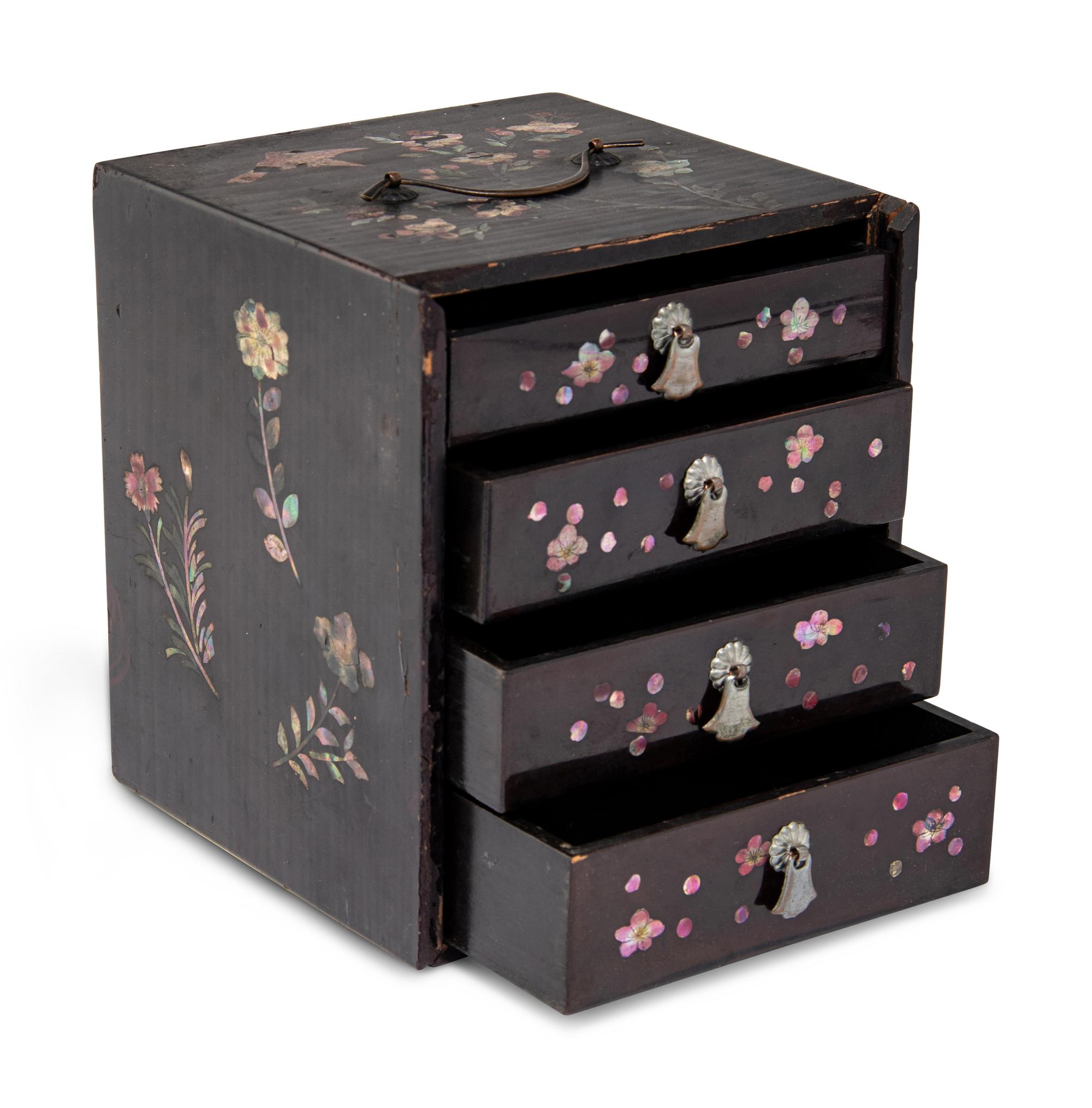 Two Chinese Lacquered Stationary Chests