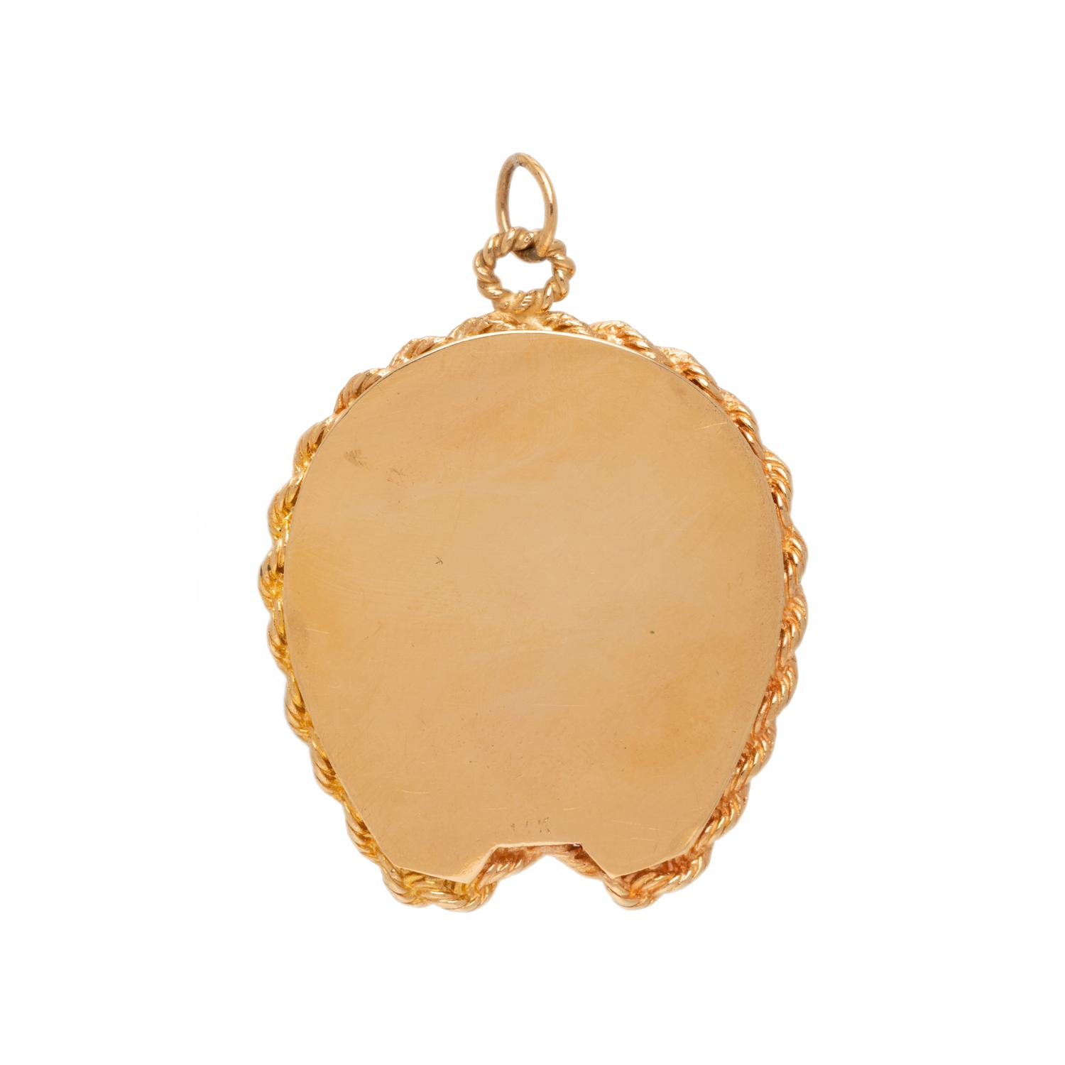 YELLOW GOLD AND GEMSTONE LOCKET CHARM