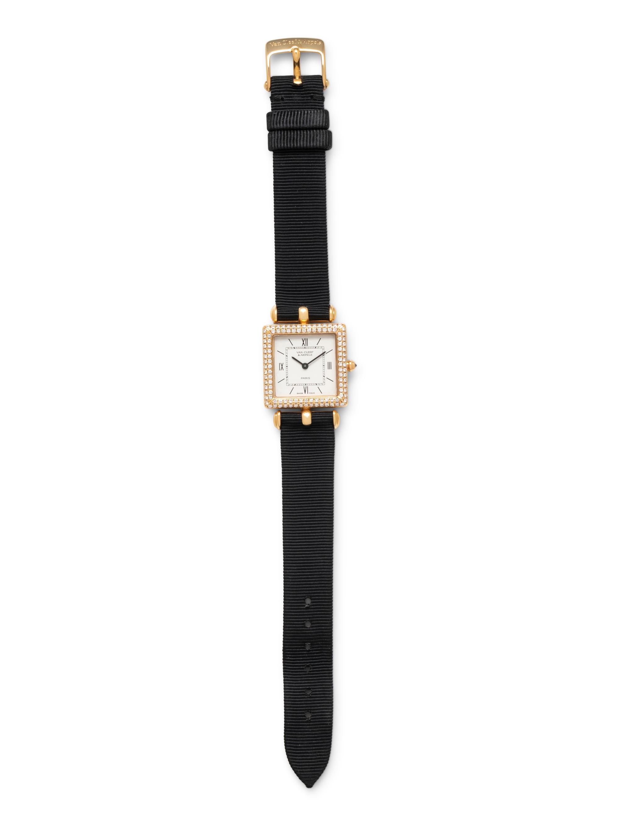 VAN CLEEF & ARPELS, 18K YELLOW GOLD AND DIAMOND 'CLASSIQUE' WATCH