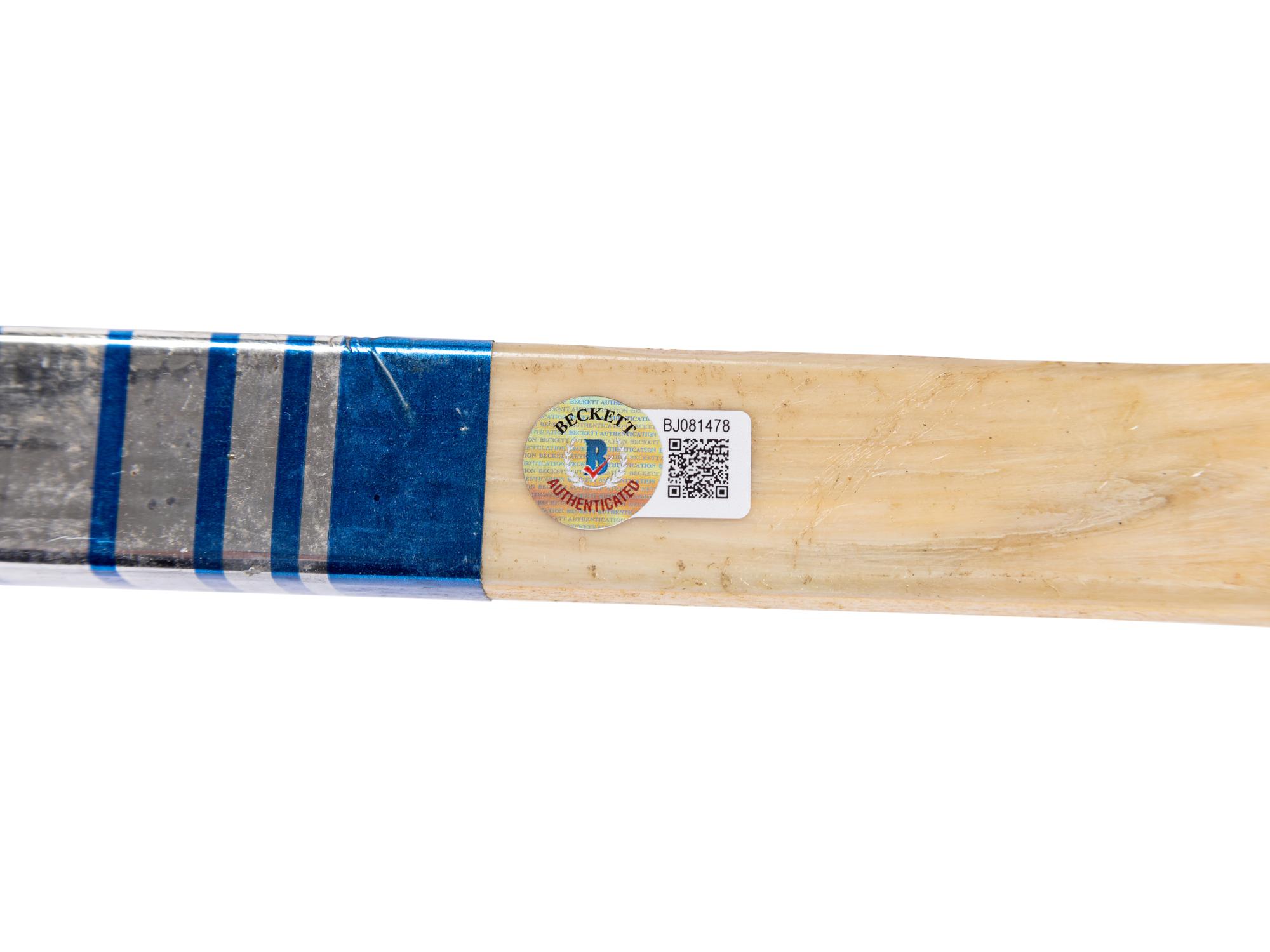 A Gordie Howe Signed Autograph Hockey Stick and Puck (Beckett Authentication Services Certified),