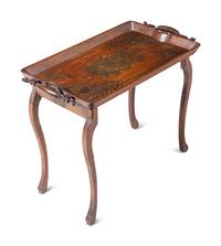 A Pair of Chinese Export Huanghuali and Mixed-Wood Tray Tables