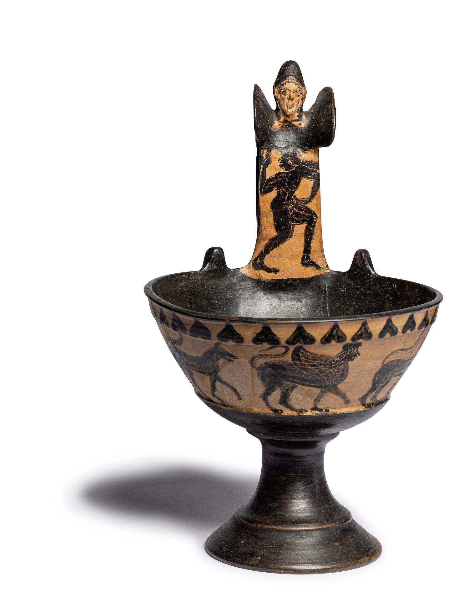 An Etruscan Black-figured Kyathos