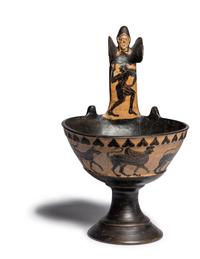 An Etruscan Black-figured Kyathos