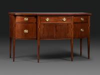 A Federal Inlaid and Figured Mahogany Sideboard