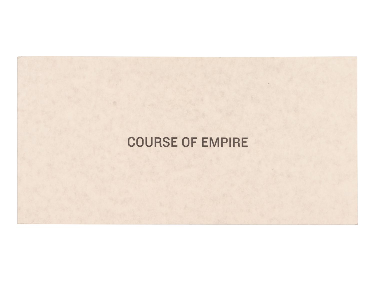 [ARTIST'S BOOK]. RUSCHA, Ed (b. 1937). Course of Empire . N.p.: United States Pavilion, 51st Venice Biennale, 2005.
