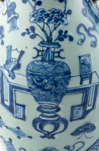 A Pair of Chinese Porcelain Vases Mounted as Lamps