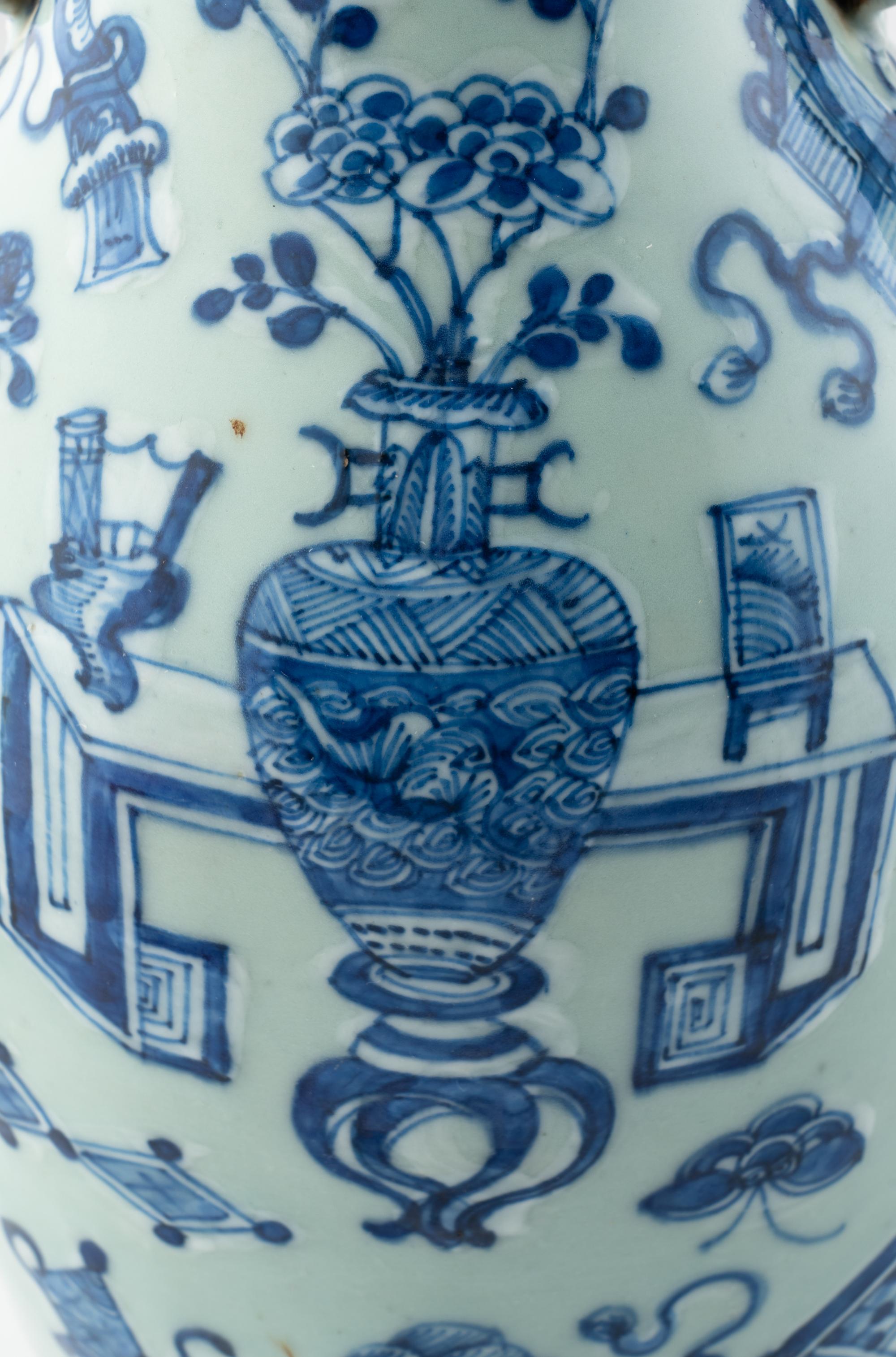 A Pair of Chinese Porcelain Vases Mounted as Lamps