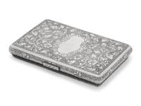 An Austrian Plique-a-Jour Enamel and Silver Cigarette Case