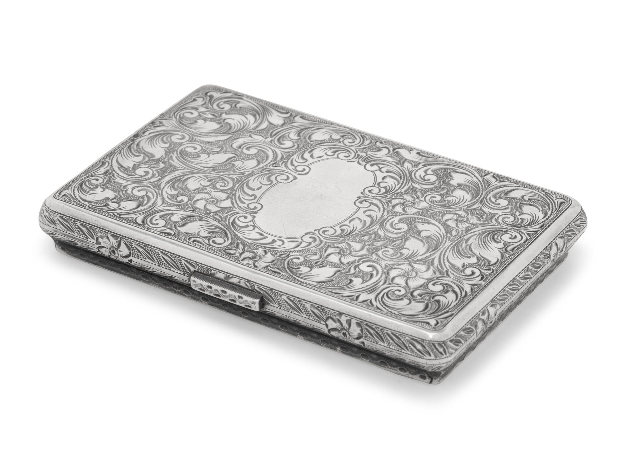 An Austrian Plique-a-Jour Enamel and Silver Cigarette Case