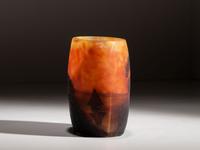 A Daum Cameo Glass Scenic Vase