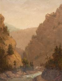 Lemuel Wiles, (American, 1826-1905), Clear Creek Canyon, Rocky Mountains 1876