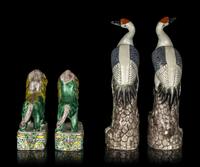 Two Pairs of Chinese Export Porcelain Figures