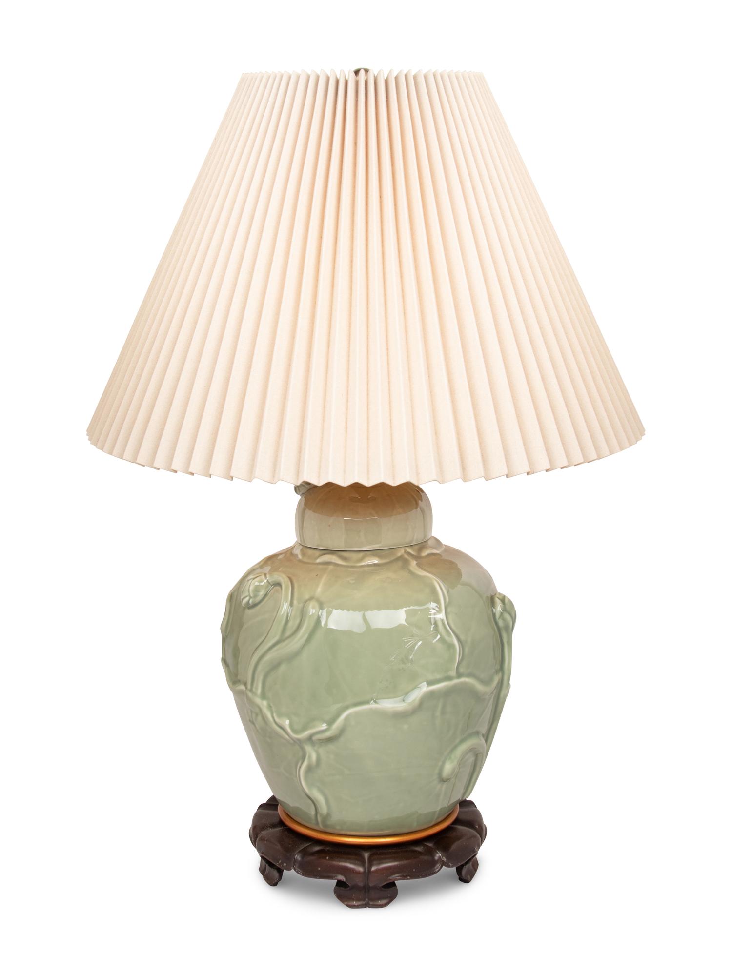 A Celadon Glazed Porcelain Jar