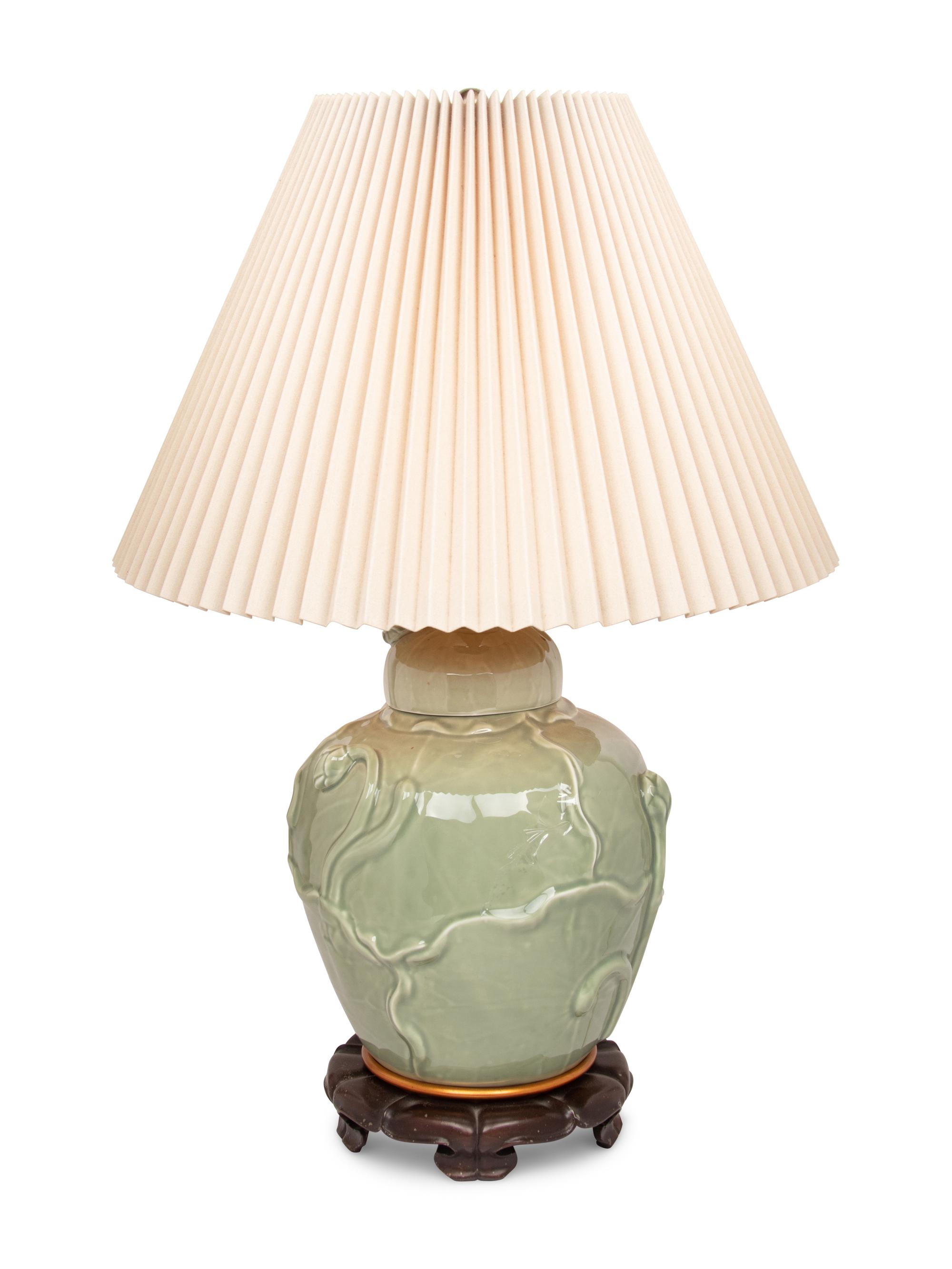 A Celadon Glazed Porcelain Jar