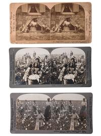 [EARLY PHOTOGRAPHY]. A group of 12 occupational photographs highlighted by a tintype of railroad workers including an African American subject.