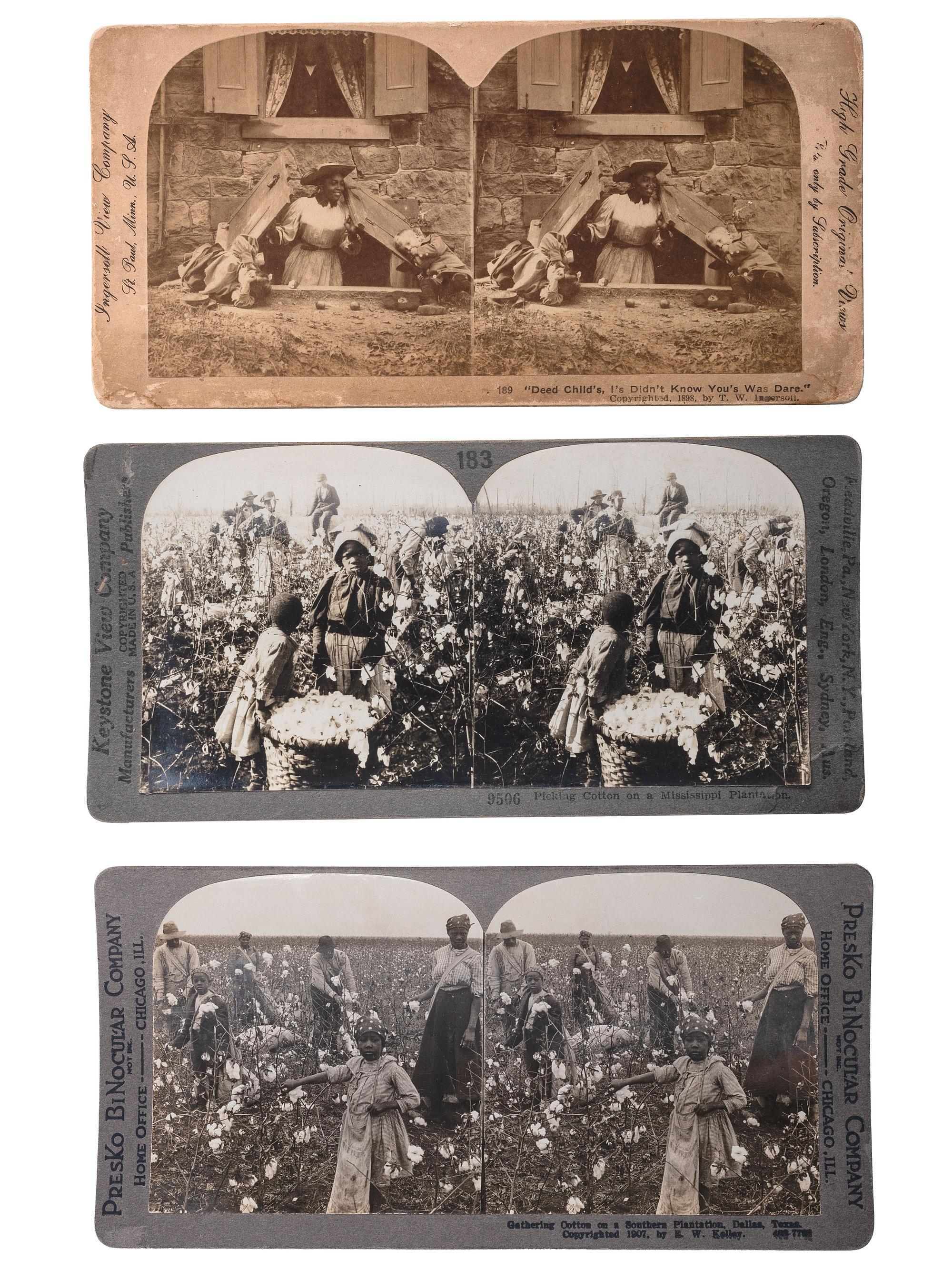 [EARLY PHOTOGRAPHY]. A group of 12 occupational photographs highlighted by a tintype of railroad workers including an African American subject.