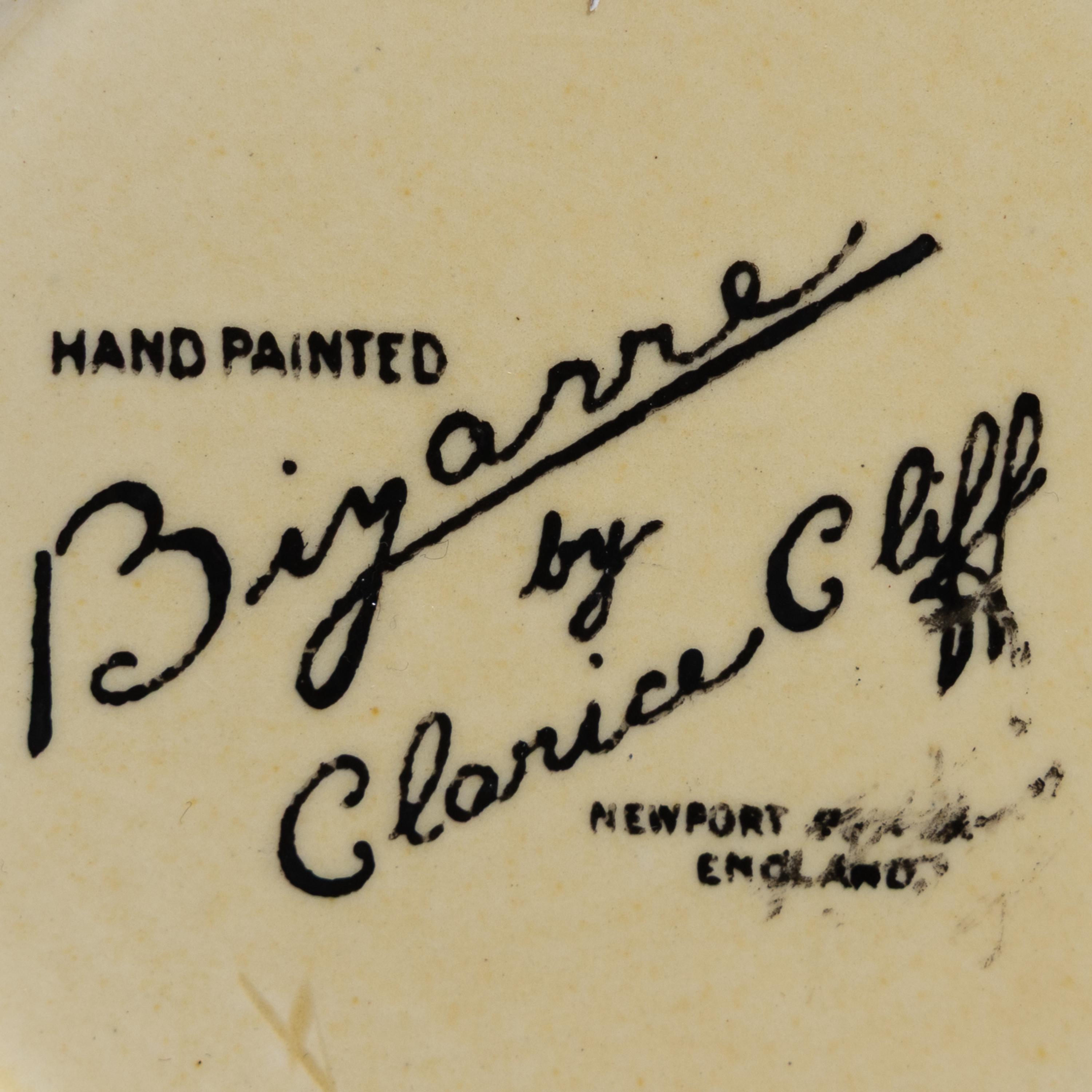 Clarice Cliff (English, 1899-1972) — Diamonds pattern Biscuit Barrel