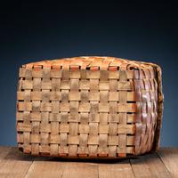 Northeastern Ash Splint Lidded Basket