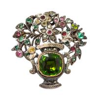 An Antique Yellow Gold, Seed Pearl and Hardstone Pietra Dura Pendant Necklace, 7.40 dwts.