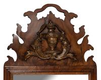 A Dutch Parcel Gilt Walnut Mirror