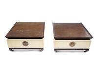 Three Widdicomb Style Lacquered and Polychromed Wood Tables
