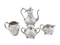 An American Silver Three-Piece Tea Service